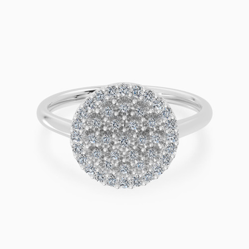 LDR4027 - Floral Cluster Round Halo Diamond Ring in 18K Gold - SAR06126-1.jpg
