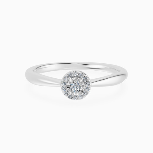 LDR4006 - Round Halo Diamond Ring in 18K Gold - SAR06286-1.jpg