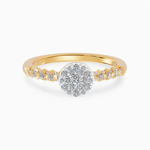 LDR3998 - Round Cluster Diamond Ring in 18K Gold - SAR05430-1.jpg