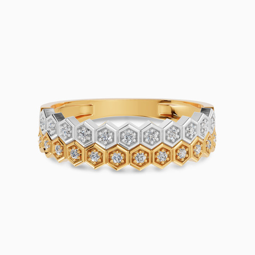 LDR3970 - Hexagon Frames Diamond Ring in 18K Gold - AJR37751-1.jpg