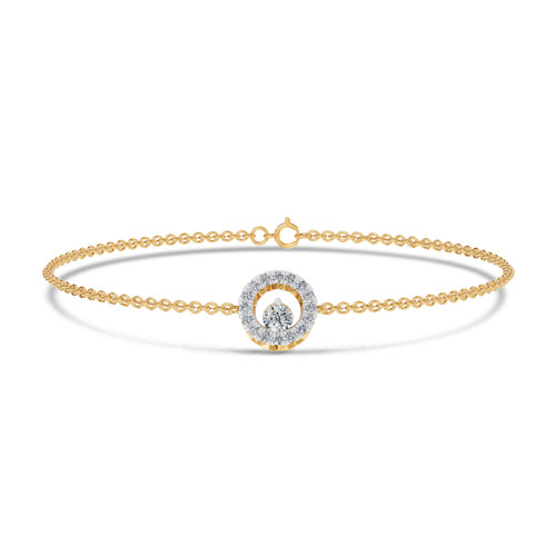 LDB810 - Circular Frame Diamond Chain Bracelet in 18K Gold - SAB05998-1.jpg