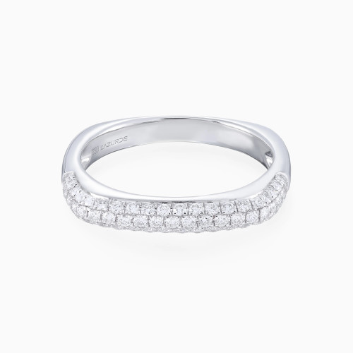LDR3915 - Domed Surface Diamond Ring in 18K Gold - R50365-1.webp