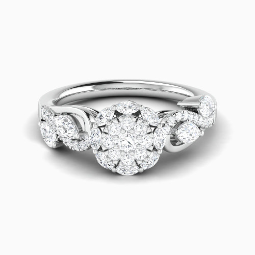 LDR4094 - Layered Round Cluster Diamond Ring in 18K Gold - RN422063W18DI1-1.webp