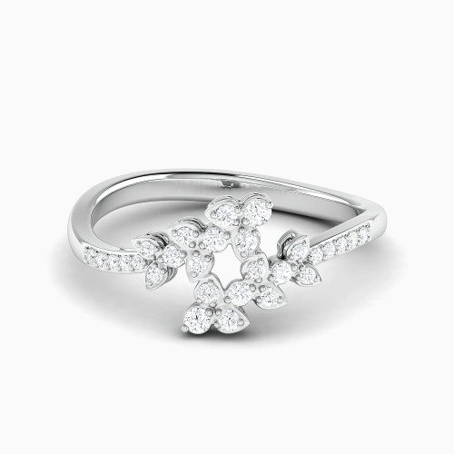 LDR4078 - Floral Clusters Diamond Bypass Ring in 18K Gold - RN425650W18DI1-1.webp
