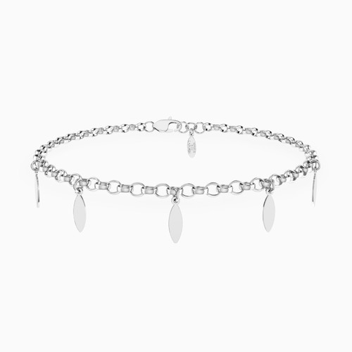 WB349 -  Leaves Chain Bracelet In Sterling Silver - 167101400051180-1.jpg