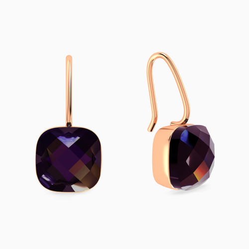 WE385 -  Dark Stone Gold Plated Hoop Earrings - 167031800213001-1.jpg