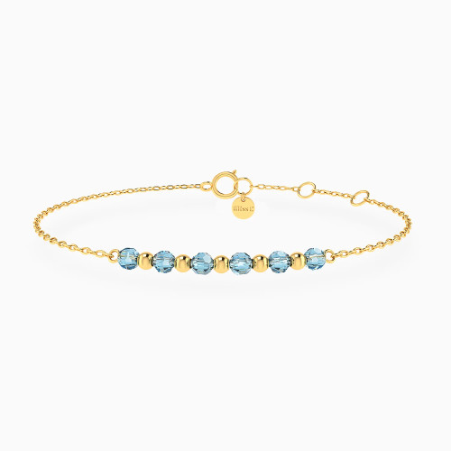 MLB948 - Beads Blue Stones Chain Bracelet in 18K Gold - 21047020025-1.webp