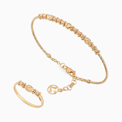 LGS467 - Bead Clusters Half Set in 21K Gold - 2 Pieces - 22011020238-1.webp