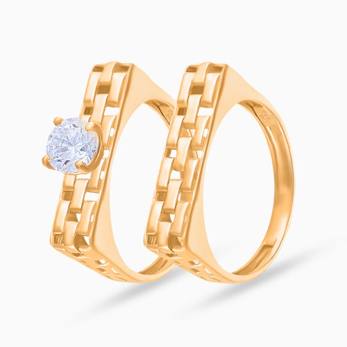 LGR1439 - Basketweave Twin Rings in 21K Gold - 22039110161-1.webp