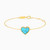 LIB34 - Heart Colored Stones Chain Bracelet in 18K Gold - 111305150212-1.jpg