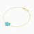 LIB34 - Heart Colored Stones Chain Bracelet in 18K Gold - 111305150212-2.jpg