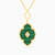 LIN461 - Arabesque Diamond & Green Stones Necklace in 18K Gold - 111405120070-1.jpg
