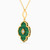 LIN461 - Arabesque Diamond & Green Stones Necklace in 18K Gold - 111405120070-2.jpg