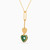 LIN395 - Heart Green Stones Necklace in 18K Gold - 111405120083-2.jpg