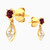 LIE145 - Leaf Shaped Colored Stones Drop Earrings in 18K Gold - 111213180060-3.jpg