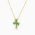 LIN954 - Flower Green Stones Necklace in 18K Gold - 111413120055-2.jpg