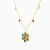 LIN968 - Flower Colored Stones Necklace in 18K Gold - 111404180393-2.jpg