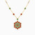 LIN967 - Flower Colored Stones Necklace in 18K Gold - 111404180392-1.jpg