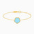 MLB208 - Flower Colored Stones Chain Bracelet in 18K Gold - 21047110179-1.jpg