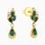 LDE549 - Pear Diamond & Green Stones Drop Earrings in 18K Gold - ER413112Y18HEM1-1.jpg