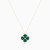 LIN663 - Flower Green Stones Necklace in 18K Gold - 111405120069-3.jpg