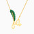 LIN415 - My Queen Green Stones Necklace in 18K Gold - 111405120116-2.jpg