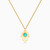 LIN726 - Hamsa Colored Stones Necklace in 18K Gold - 111404150301 - 1.jpg