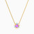 LIN926 - Flower Colored Stones Necklace in 18K Gold - 111404180359-1.jpg