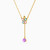 LIN928 - Flower Colored Stones Necklace in 18K Gold - 111404180360-2.jpg