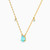 LIN933 - Pear Colored Stones Necklace in 18K Gold - 111404180378-2.jpg