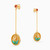 WE182 - Bird Colored Stones & Enamel Coated Gold Plated Drop Earrings - GE02655A-4.jpg