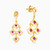 WE178 - Chandelier Rose Stone Gold Plated Drop Earrings - GE12602A-1.jpg