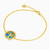 WB201 - Tree Enamel Coated Gold Plated Chain Bracelet - GB14493A-2.jpg
