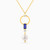 LIN499 - Multishaped Pearl & Blue Stone Chain Necklace in 18K Gold - 111406140010-1.jpg