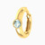 MLE416 - Round Shaped Colored Stones Hoop Earring in 18K Gold - 1 Piece - 21051110362-3.jpg