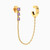 MLE406 - Round Shaped Purple Stone Drop Earring in 18K Gold - 1 Piece - 21051110366-3.jpg