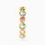 MLE417 - Round Shaped Colored Stones Hoop Earring in 18K Gold - 1 Piece - 21051110363-4.jpg