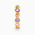 MLE418 - Round Shaped Colored Stones Hoop Earring in 18K Gold - 1 Piece - 21051110364 -4.jpg