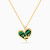 LIN465 - Heart Diamond & Green Stones Necklace in 18K Gold - 111405120075-1.jpg