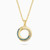 WN246 - Circle Blue Stone Gold Plated Necklace - GP13857A-1.jpg
