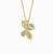 WN247 - Flower Colored Stones Gold Plated Necklace - GP13673A-2.jpg