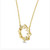 WN232 - Circle Clear Stone Gold Plated Necklace - GN13323A-2.jpg