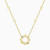 WN232 - Circle Clear Stone Gold Plated Necklace - GN13323A-3.jpg