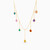 LIN391 - Circle Colored Stones Chain Necklace in 18K Gold - 111404180066-2.jpg
