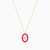 LIN862 - Oval Cubic Zirconia & Enamel Coated Necklace in 18K Gold - 111413110003-3.jpg