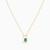 LIN787 - Rectangle Green Stones Necklace in 18K Gold - 111404120331-3.jpg