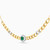LIN496 - Round Diamond & Green Stones Chain Necklace in 18K Gold - 111404120125-2.jpg