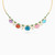 LIN682 - Cushion Colored Stones Chain Necklace in 18K Gold - 111404180094-1.jpg