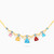 LIN680 - Triangle Colored Stones Chain Necklace in 18K Gold - 111404180093-3.jpg