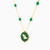 LIN504 - Circle Green Stones Chain Necklace in 18K Gold - 111405120161-2.jpg